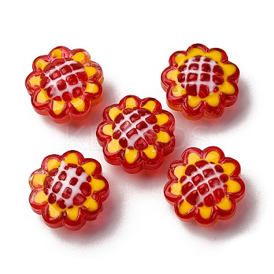 Glass Enamel Beads GLAA-C038-02F-1