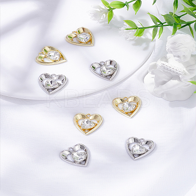 8Pcs 2 Colors Alloy Pendants FIND-LP0005-15-1