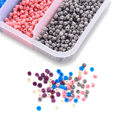 90G 5 Colors 12/0 Baking Paint Glass Seed Beads SEED-YW0001-14A-1