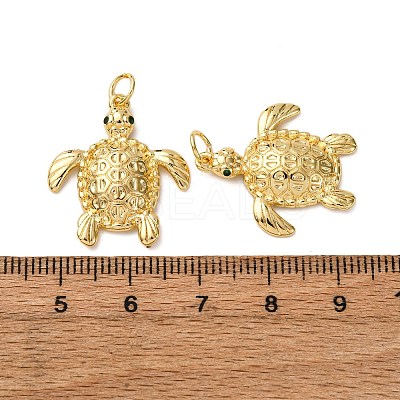 Brass Micro Pave Cubic Zirconia Pendants KK-A271-03B-G-1