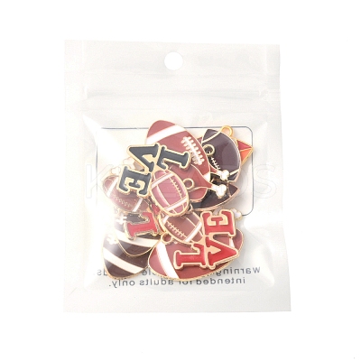 16Pcs 6 Styles Alloy Enamel Pendants ENAM-FS0002-44-1