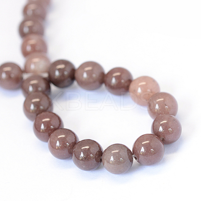 Natural Purple Aventurine Round Bead Strands G-E334-8mm-21-1