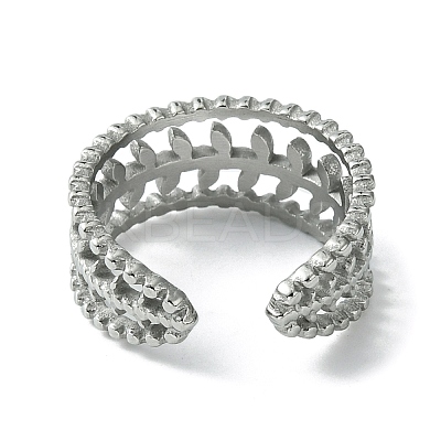 Non-Tarnish 304 Stainless Steel Open Cuff Ring RJEW-L110-045P-1