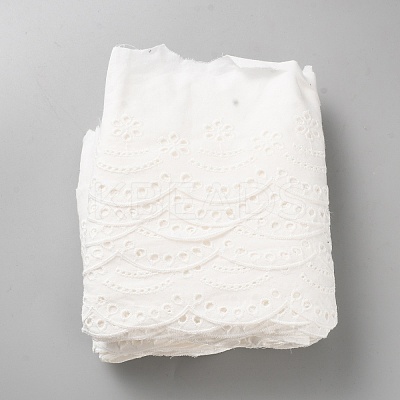 Cotton Embroidery Flower Lace Ribbon OCOR-WH0097-62B-1
