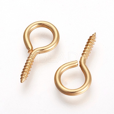 304 Stainless Steel Screw Eye Pin Peg Bails X-STAS-F194-01G-1