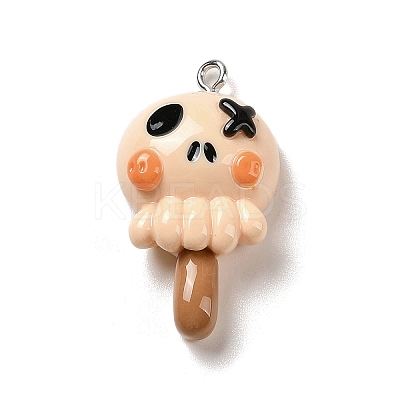 Opaque Resin Pendants RESI-K020-03D-1