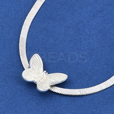 Bowknot Brass Pendant Necklaces NJEW-F325-03S-1