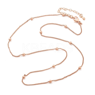 Brass Satellite Chains  Necklaces for Women NJEW-D302-27RG-1