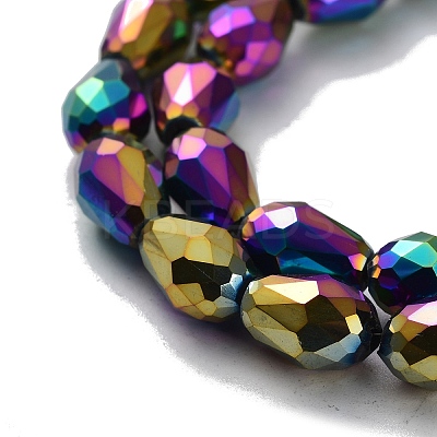 Electroplate Glass Bead Strands EGLA-R045-12x8mm-03-1