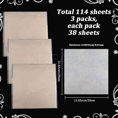 114Pcs Square Cotton Flower Bouquet Wrapping Paper Decoration AJEW-SP0004-30D-1