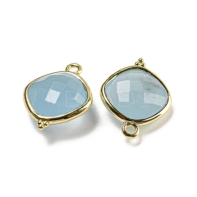 Dyed Natural Jade Imitation Aquamarine Pendants G-M431-12G-03-1
