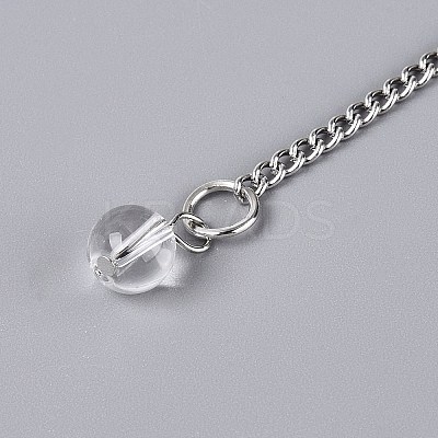 Natural Quartz Crystal Dowsing Pendulum Pendants AJEW-N005-01H-1