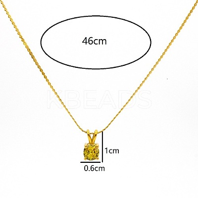 Real 18K Gold Plated 201 Stainless Steel Pendant Necklaces CP2918-11-1