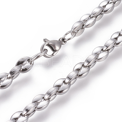 Non-Tarnish 304 Stainless Steel Cable Chains Necklaces NJEW-L160-015P-1