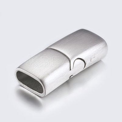 Tarnish Resistant 304 Stainless Steel Magnetic Clasps with Glue-in Ends STAS-P181-25P-1