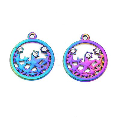 Rainbow Color Alloy Pendants PALLOY-T054-161-1