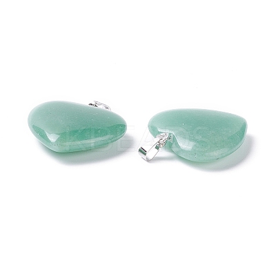 Natural Green Aventurine Pendants X-G-G956-B37-FF-1