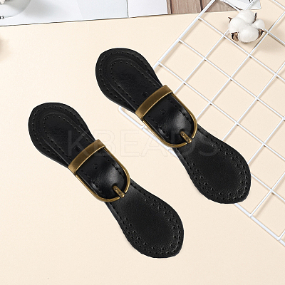 CutHollow 2Pcs Leather Toggle Buckle AJEW-CL0001-26A-1