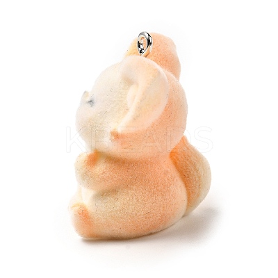 Flocky Opaque Resin Pendants FIND-I044-18A-1