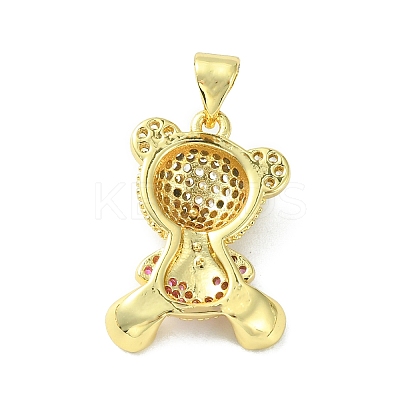 Brass Micro Pave Cubic Zirconia Pendants ZIRC-F138-08G-1