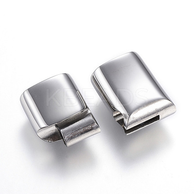 Tarnish Resistant 304 Stainless Steel Magnetic Clasps with Glue-in Ends X-STAS-D159-28P-1