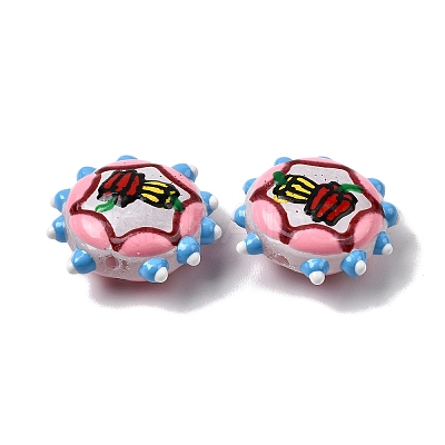 Baking Paint Glass Enamel Beads LAMP-K039-34G-1