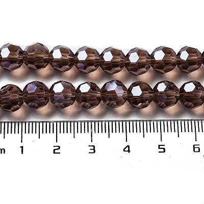 Electroplate Transparent Glass Beads Strands EGLA-A035-T8mm-A13-1