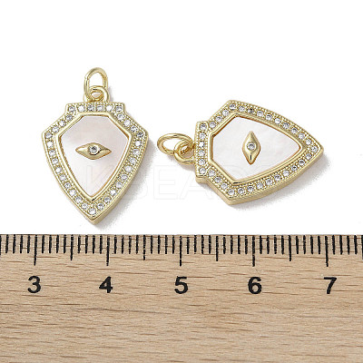 Brass Micro Pave Cubic Zirconia Pendants KK-G485-23B-G-1