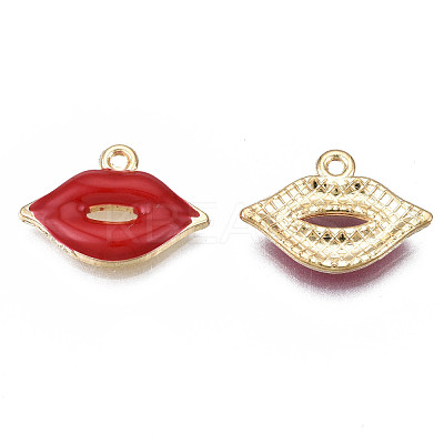 Rack Plating Alloy Enamel Pendants ENAM-T011-116A-1