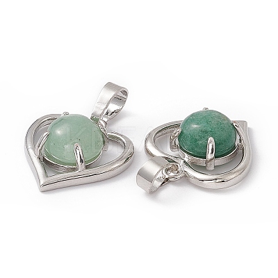 Natural & Synthetic Mixed Gemstone Pendants G-P484-04P-1