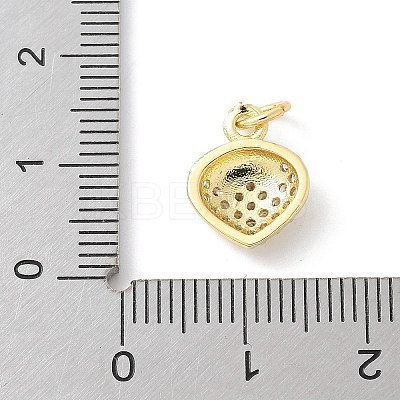 Brass Micro Pave Cubic Zirconia Pendants KK-P294-44G-1