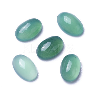 Natural Green Onyx Agate Cabochons X-G-F605E-12A-1