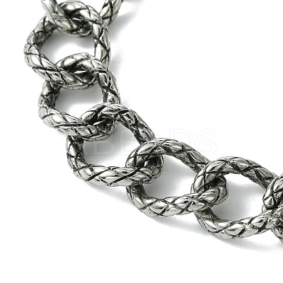 304 Stainless Steel Twisted Bracelets for Women Men BJEW-C063-06AS-1