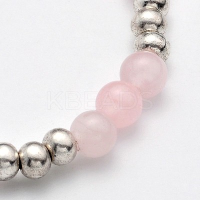 Natural Mixed Stone Beaded Elephant Charm Stretch Bracelets BJEW-JB01974-1