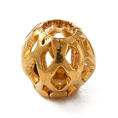 Brass Hollow Beads KK-WH0050-16A-G-1