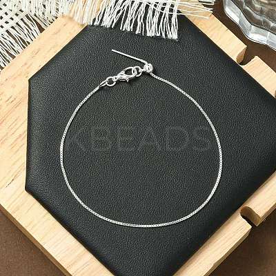 Rack Plating Brass Box Chain Adjustable Slider Bracelets Making for Women BJEW-G735-10S-1