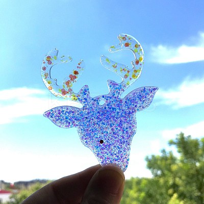 DIY Christmas Reindeer Head Pendant Silhouette Silicone Molds LS-SIMO-B006-04-1
