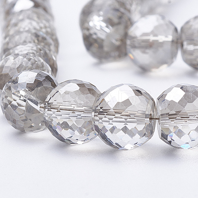 Electroplated Glass Beads Strands X-EGLA-Q092-10mm-A05-1