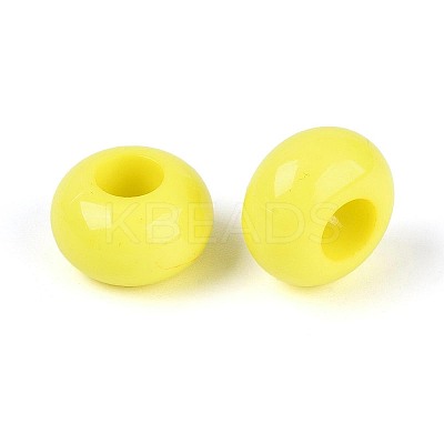 Opaque Acrylic European Large Hole Beads SACR-N019-03E-1