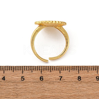Brass Micro Pave Cubic Zirconia Cuff Rings RJEW-D323-04G-1