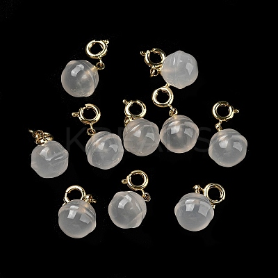 Natural White Agate Pendant Decorations G-R489-43G-1