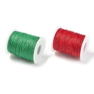 2 Roll Red & Green Waxed Cotton Thread Cords YC-LS0001-01-1