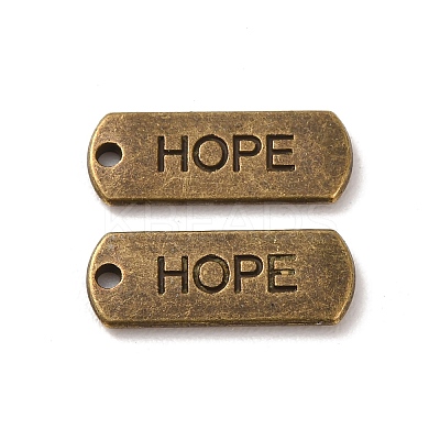 Tibetan Style Alloy Rectangle Pendants TIBEP-Q043-054AB-NR-1