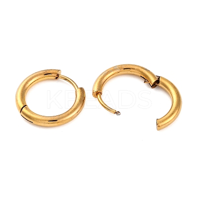 Ion Plating(IP) 202 Stainless Steel Huggie Hoop Earrings EJEW-O087-06F-G-01-1