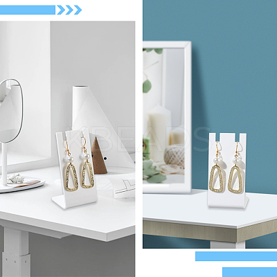 10Pcs L Shaped Acrylic Single Necklace Display Stands NDIS-SC0001-02B-1