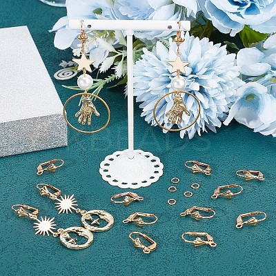 50Pcs Brass Leverback Earring Findings DIY-CN0002-22-1
