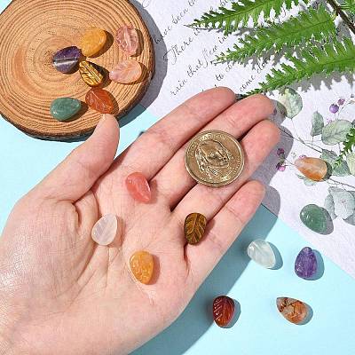 16Pcs 8 Styles Natural Agate & Amethyst & Topaz Jade & Green Aventurine & Red Agate & Tiger Eye & White Agate G-CJ0001-80-1