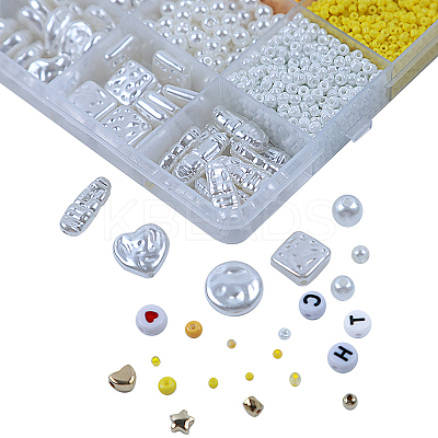 DIY 24 Style Acrylic & ABS Beads Jewelry Making Finding Kit DIY-NB0012-02I-1