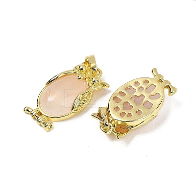 Natural Rose Quartz Pendant KK-F887-02G-15-1