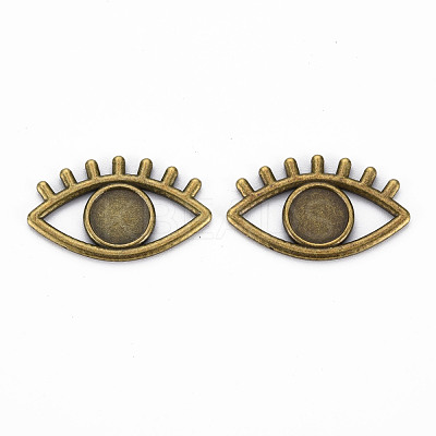 Tibetan Style Alloy Tray Settings TIBEP-N010-006AB-RS-1